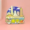 Ímãs de Geladeira de Guangxi, Lembranças de Madeira Culturais e Criativas com Tema de Cidade, Ímãs de Geladeira Turísticos das Cidades de Guilin, Liuzhou, Nanning