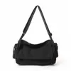 Bolsa de Lona Lavada Estilo Japonês Novo Modelo 2026 Estilo Preguiçoso Bolsa Transversal para Mulheres Bolsa Mensageira Artística Bolsa de Ombro Casual