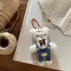 Ins Coreano Nuevo Dibujo Animado Papá Noel Oso Tela de Fieltro Colgante Llavero Lindo Colgante para Bolso para Mujeres
