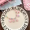 Collar de Princesa de Dibujos Animados de Resina Lindo para Niños Coreanos Cadena de Cuello con Colgante de Perlas de Color Dopamina para Primavera y Verano Decoraciones