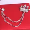 Broche de Cadena Personalizado Transfronterizo Europeo y Americano con Diseño de Corazón de Diamante y Ciervo Moda Copo de Nieve Geométrico Creativo Pin para Traje