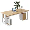 Mesa de Computador de Escritório Mesa Única Mesa de Gerente Comercial de Escritório Mesa Simples Moderna com Cadeira Mesa Grossa de Chefe Mesa Executiva
