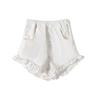 Conjunto de Duas Peças para Meninas de Verão Bebê Estiloso Infantil Tendência Coreana Floral Alça de Bolo Renda Shorts