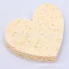 Esponja Comprimida para Lavado Facial con Forma de Corazón, Estropajo de Algodón de Pulpa de Madera de Forma Especial y Colorido, Esponja para Lavar Platos Hidratante y Absorbente