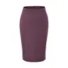 Venta al por mayor de ropa para mujer estilo europeo y americano transfronteriza, falda bodycon de cintura media-baja a la moda y versátil, falda midi adelgazante