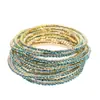 Comercio exterior pulsera de diamantes de colores cadena de garra de circón de color pulsera elástica de diamantes de imitación Mosan adornos de mano de diamante simulación fabricantes