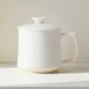 Xícara de Chá de Cerâmica Branca Pura das Dinastias Tang e Song, Caneca Pessoal para Escritório com Tampa, Copo de Água de Porcelana Branca Dehua, Copo Doméstico