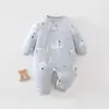 Roupas para Recém-Nascidos, Jaqueta Fina de Algodão, Classe A, Outono e Inverno, Macacão Acolchoado para Bebê 40g, Macacão Quente de Inverno para Engatinhar