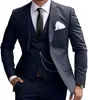 Amazon Comercio Exterior Traje de Tres Piezas para Hombre Transfronterizo Traje de Negocios Ajustado Atuendo Elegante para Banquetes