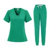 Ropa de Trabajo Personalizada Sudor Absorbente Color Sólido Logo Impreso Sala de Cirugía Médico-Estética Uniformes Médicos Lote Pequeño Uniformes de Cirugía