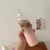 Taza Práctica Bow Diseño Original de Nicho 500ml Resistente al Calor Gran Capacidad Taza de Plástico Alto Valor de Color Escala Taza de Agua