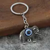 Llavero Colgante Mano de Fátima de Metal Retro Pedrería Ojo Maligno Encanto para Bolso Regalo de Suerte Transfronterizo