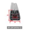 Clip en U tira de goma para vidrio tira de sujeción tira de fijación de vidrio acero inoxidable perfil de aluminio clip de ranura tira de sellado para fijación de vidrio