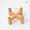 Suporte de flores e prateleira de armazenamento de bambu para comércio exterior, jardinagem transfronteiriça, suporte universal simples de chão em formato de cruz para mesa, atacado