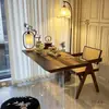 Mesa de Centro para Balcón de Apartamento Pequeño de Madera Maciza Acrílica Tablero Completo Mesa de Centro Colgante Hogar Simple Sala de Estar Borde Natural Tronco