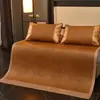 Tapete de Rattan Dupla Face de Verão, Tapete de Palha Dobrável, Tapete de Seda Gelada para Dormir Nu, Uso Doméstico