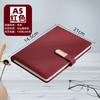 Cuaderno A5 de alta gama, sencillo, de cuero, para oficina, negocios, imprimible, con logotipo, para trabajo, conferencias, B5