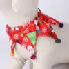 Bufanda triangular navideña para mascotas, tela suave con diseño de campana, bufanda para gato y perro, accesorio festivo para fotos, accesorio de disfraz para mascotas