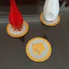 Alfombrilla para cuenco, Alfombrilla para cenicero, Alfombrilla para bandeja, Salvamanteles europeo, Alfombrilla aislante, Decoración para jarrón, Salvamanteles de PVC con estampado en caliente al por mayor Taza