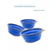 Tigela dobrável para cachorro de estimação, tigela de silicone portátil para cachorro, tigela para cachorro, tigela para gato, alimentador de água potável, suprimentos para animais de estimação, tigela de comida para cachorro, atacado
