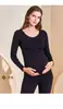 Conjunto de ropa interior térmica de maternidad para lactancia, ropa postparto de algodón puro, ropa de lactancia, conjunto térmico postparto de primavera, otoño, invierno
