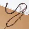 Cordón trenzado para collar para mujer, cordón para colgar colgante de Buda de jade Hetian, cordón de cuero, cordón para colgante de clavícula de jade, cordón trenzado hecho a mano al por mayor