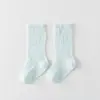 Calcetines de suelo para bebé, calcetines de verano de malla para interior, resistentes al frío, suela de puntos antideslizante, protección solar de verano para bebé, sin costuras, hasta la mitad de la pantorrilla