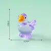 Paisagem em miniatura, brilho criativo no escuro, fofa figura de ganso pequeno e roliço, decoração DIY, acessório de cápsula surpresa, ornamento de mesa em miniatura