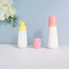 En stock botella cónica blanca de espuma de 60 ml, botella espumadora de PET para mousse de 100 ml, dispensador portátil de espuma facial