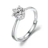 Anillo de moissanita imitación de influencer transfronterizo de TikTok, Kuaishou, Xiaohongshu para mujer, anillo de cinta S925, anillo abierto ajustable para mujer