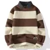 Cálido Caliente transfronterizo en stock Otoño e Invierno Nuevo Suéter de cuello camisero de dos piezas falsas Suéter tejido Suéter holgado para hombre