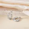 Pendientes martillados con forma de C de venta caliente transfronterizos, de moda y versátiles, pendientes para mujer que no se decoloran, Pendientes, Listos para la venta al por mayor, Gran cantidad, Trato preferencial