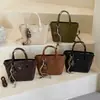Bolso de hombro moderno de cuero encerado, bolso de mano vintage de alta calidad, bolso cruzado versátil con textura tejida para el trabajo