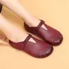 Sapatos de Salto Baixo Estilo Étnico Retro Mais Vendidos Femininos 2026 Novidades de Outono Para Meia-Idade e Idosos Casuais Antiderrapantes Solado Macio Sapatos de Mãe Femininos