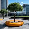Asientos para Piscina de Árbol de Fibra de Vidrio, Taburetes para Árbol de Paisaje de Jardín al Aire Libre y Parques, Sillas Cuadradas para Maceteros con Forma Especial para Centros Comerciales, Personalizado