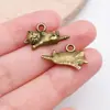 Mistura de 20 Pingentes Bronze Retrô Gatinho Fofo Animal Artificial Pingentes de Liga Garra de Gato Acessórios para Joias DIY