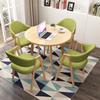 Mesa de comedor informal para oficina, apartamento pequeño, mesa de conversación superficial escandinava para el hogar, mesa y silla combinadas para pedir café, té con leche, mesa redonda para tienda