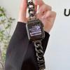 Estilo Tweed Metal Corrente de Jeans de Linha Única Nova Pulseira Feminina Adequada para Apple Watch Iwatch7Se Geração S8Ultra Pulseira de Relógio
