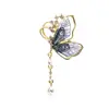 Broche de Mariposa de Cristal Vintage Broche de Animal Camelia de Lujo Ligero de Alta Calidad Hebilla de Pin de Corsage Femenino Ropa