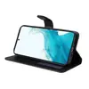 Funda de Cuero para Teléfono Móvil con Ranura para Tarjeta, Modelo A07/A17/A25/A06, Patrón de Ternera, Adecuada para Samsung A57/A37