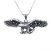 Collar de Acero Inoxidable Estilo Europeo y Americano con una Colección de Prototipos de Historias Mitológicas de Águilas Poderosas, Colgante de Moda para Hombre
