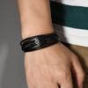 Nova Pulseira de Couro com Liga de Tigre Design Simples Popular Multicamadas Masculina Europeia e Americana Transfronteiriça