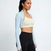 Chaleco Deportivo para Mujer, Ropa Exterior de Manga Larga, Protección Solar, Ajustado, Chal Cardigan Deportivo para Fitness Yoga