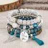 Suministro Directo del Fabricante de Cuentas, Pulseras de Cuentas Multicapa Estilo Bohemio, Pulseras Elásticas, Joyería de Mano, Accesorios Europeos y Americanos