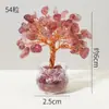 Adornos de árbol de cristal natural cornucopia árbol de la fortuna topacio grava de cristal diy planta en maceta de cristal adornos para coche