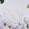 Fábrica de Roupas de Comércio Exterior Transfronteiriço Verão Top Feminino Básico Gola Redonda Manga Curta Cor Sólida Algodão Camiseta para Mulheres