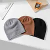 Gorro de lana holgado para mujer para el invierno 2026, Gorro de punto cálido y a la moda para el trabajo, Gorro plegable de punto con parte superior redonda
