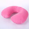 Almohada de cuello en U inflable rápida personalizada, almohada de soporte para el cuello en forma de U portátil para viajes, almohada para siestas de oficina, extraíble y lavable