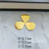 DIY grampo de cabelo antigo passo a passo adorno de cabeça peça de flor de metal peça de flor de três folhas plana 15mm22mm30mm acessórios de joia
