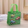 Bolsa no tejida con estampado de tráfico bolsa de regalo para niños bolsa de regalo navideño al por mayor bolsa de compras de ropa de dibujos animados